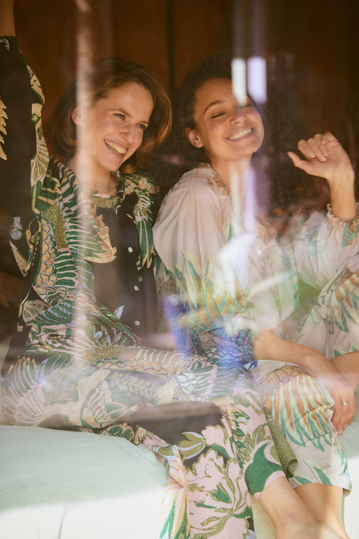 Crane Emerald Poplin Pyjama Set - One Hundred Stars