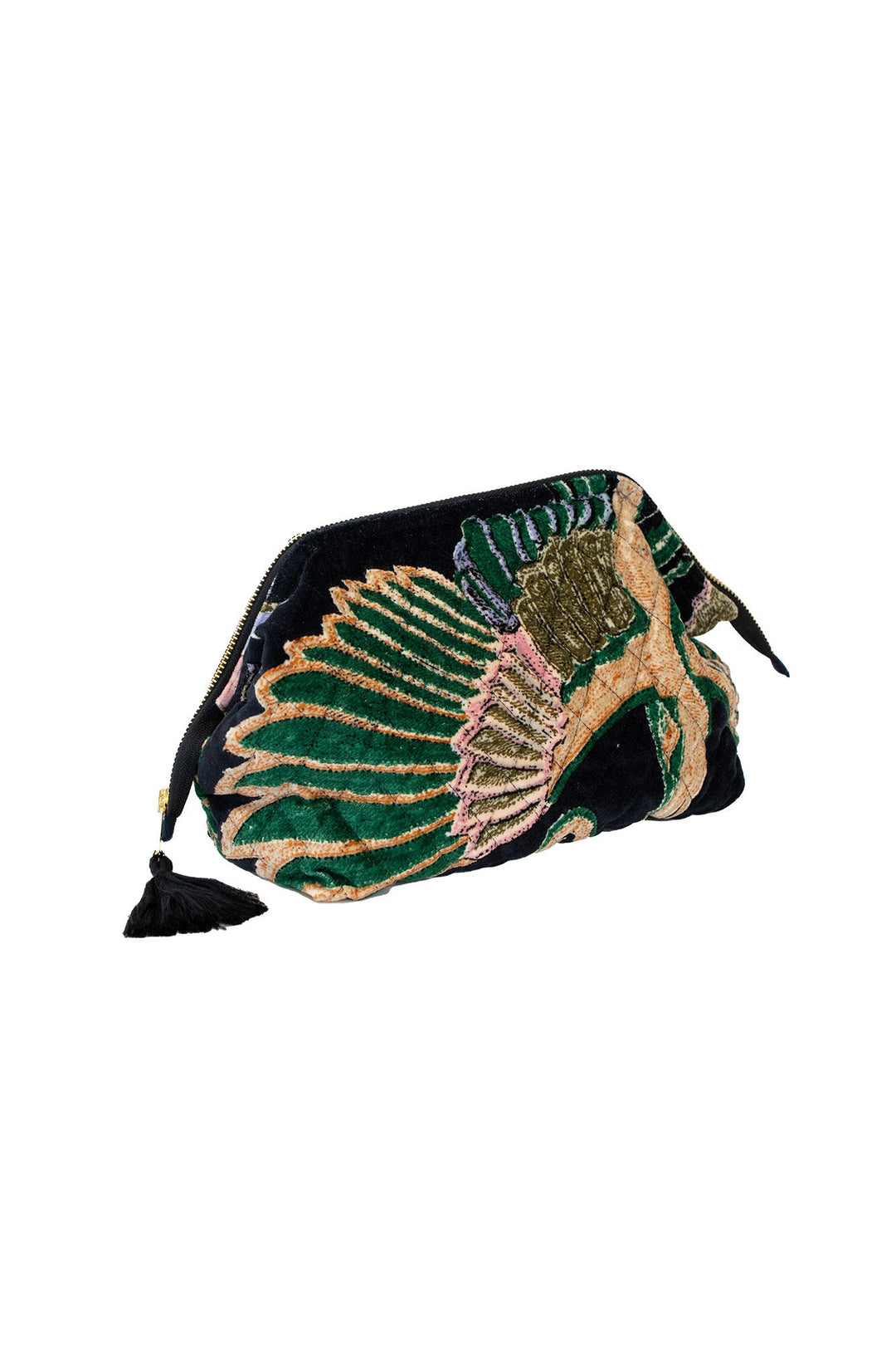 Crane Emerald Velvet Pouch - One Hundred Stars