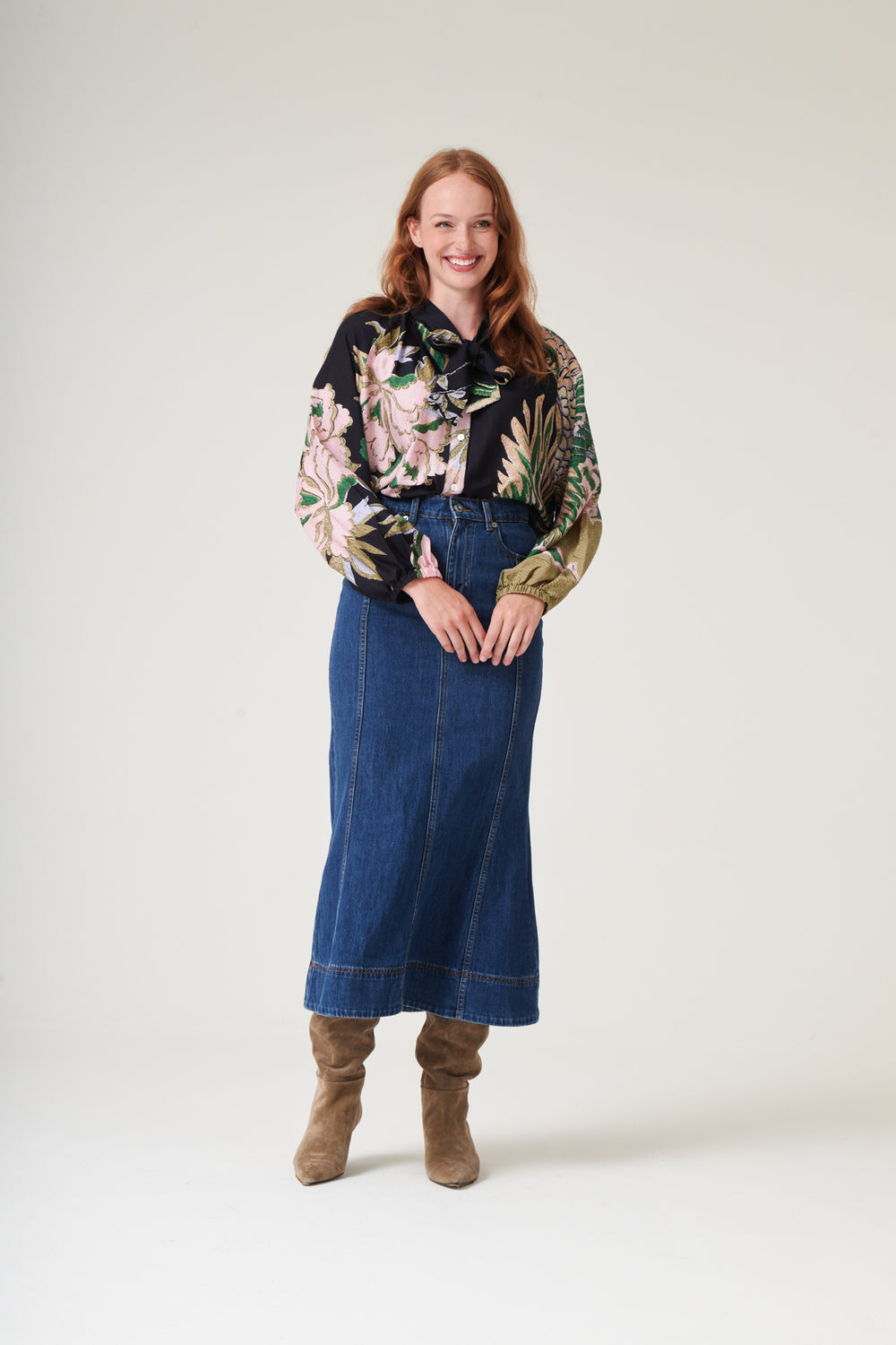 Crane Emerald PussyBow Blouse - One Hundred Stars