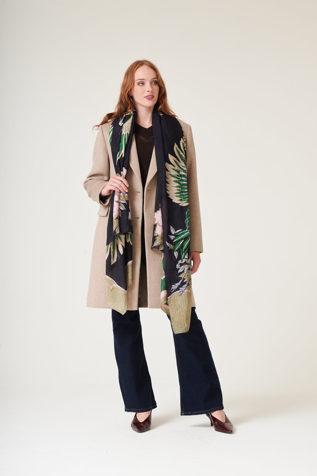 Crane Emerald Scarf - One Hundred Stars
