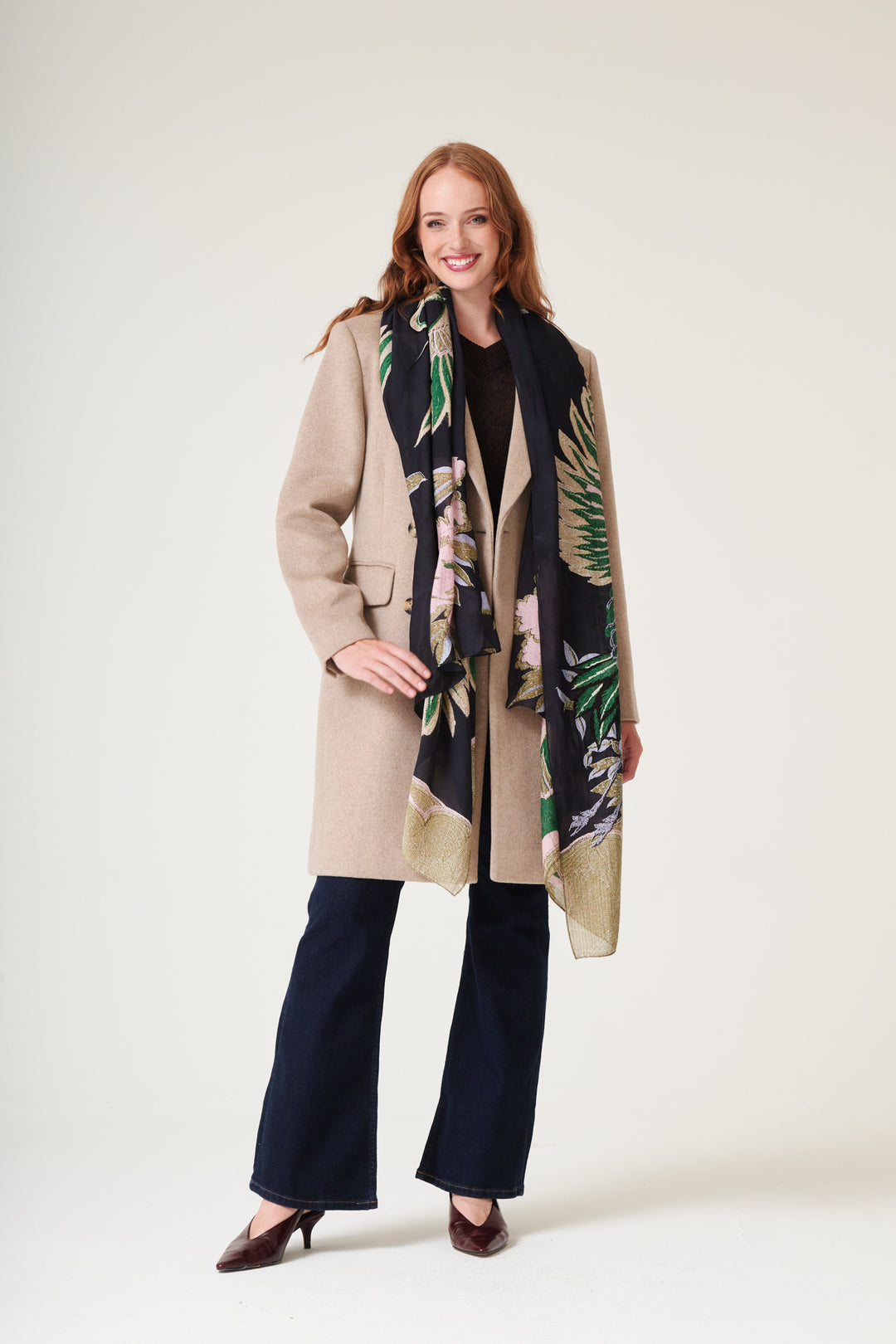 Crane Emerald Scarf - One Hundred Stars