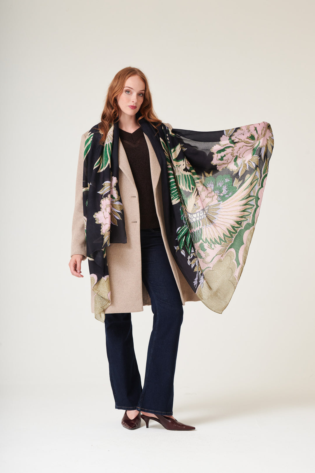 Crane Emerald Scarf - One Hundred Stars