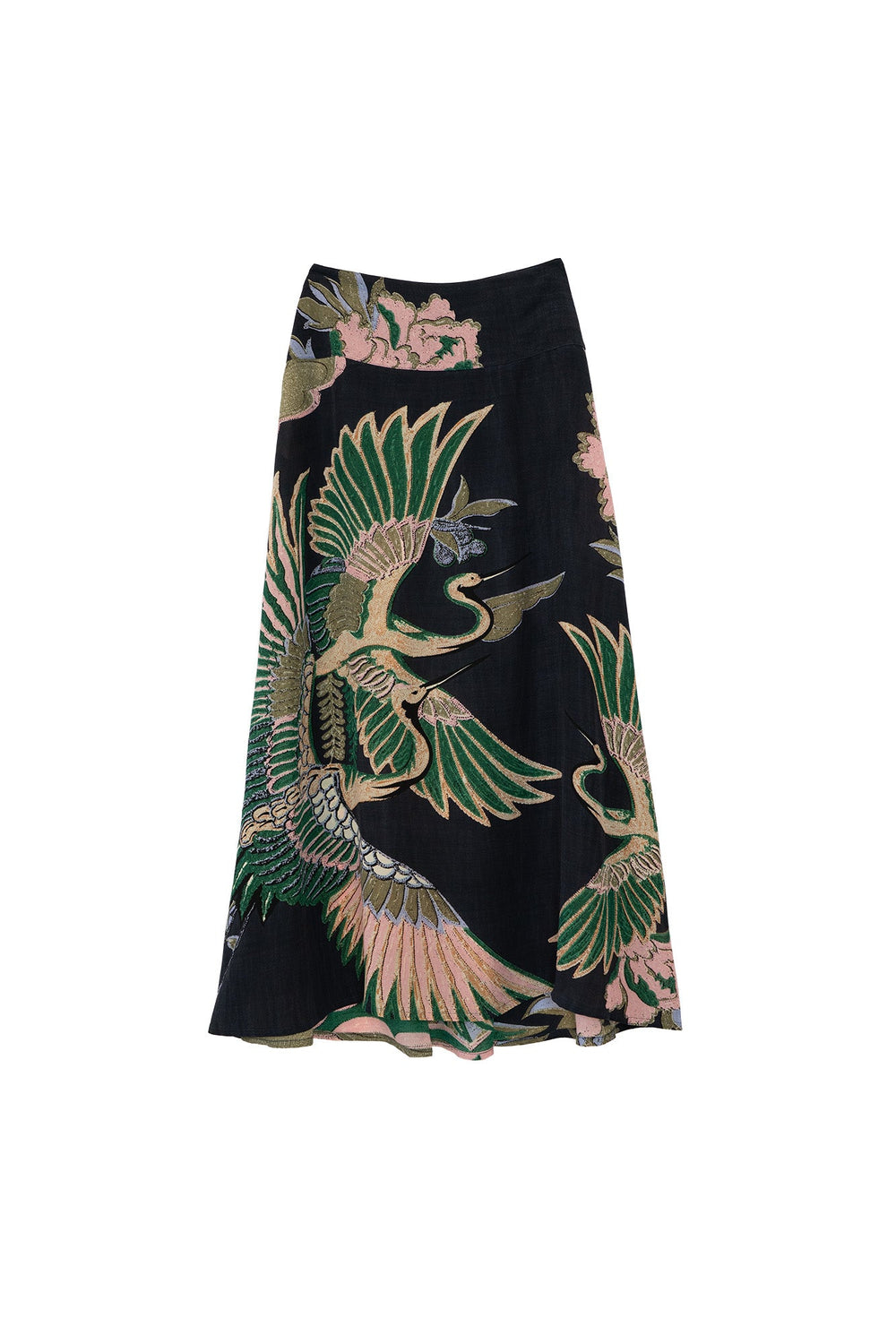 Crane Emerald A - line Maxi Skirt - One Hundred Stars