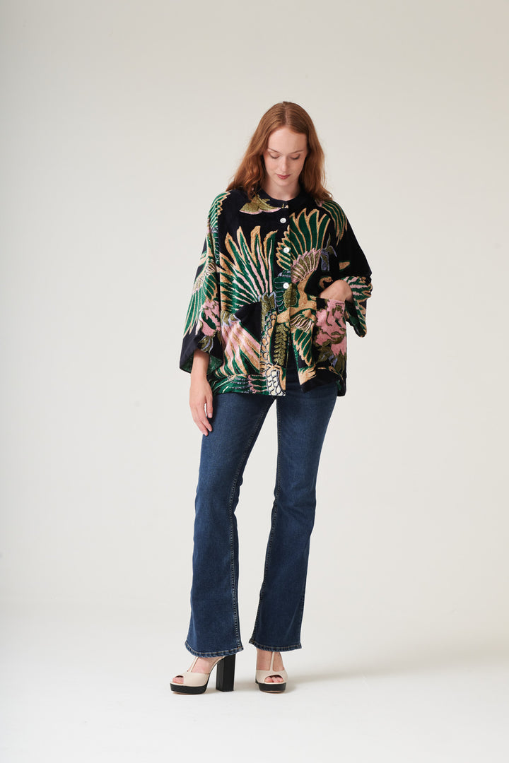 Crane Emerald Velvet Jacket - One Hundred Stars