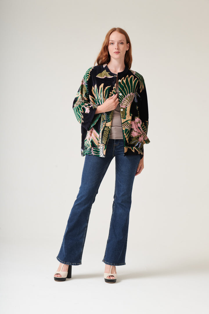 Crane Emerald Velvet Jacket - One Hundred Stars