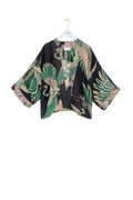 Crane Emerald Wool Kimono