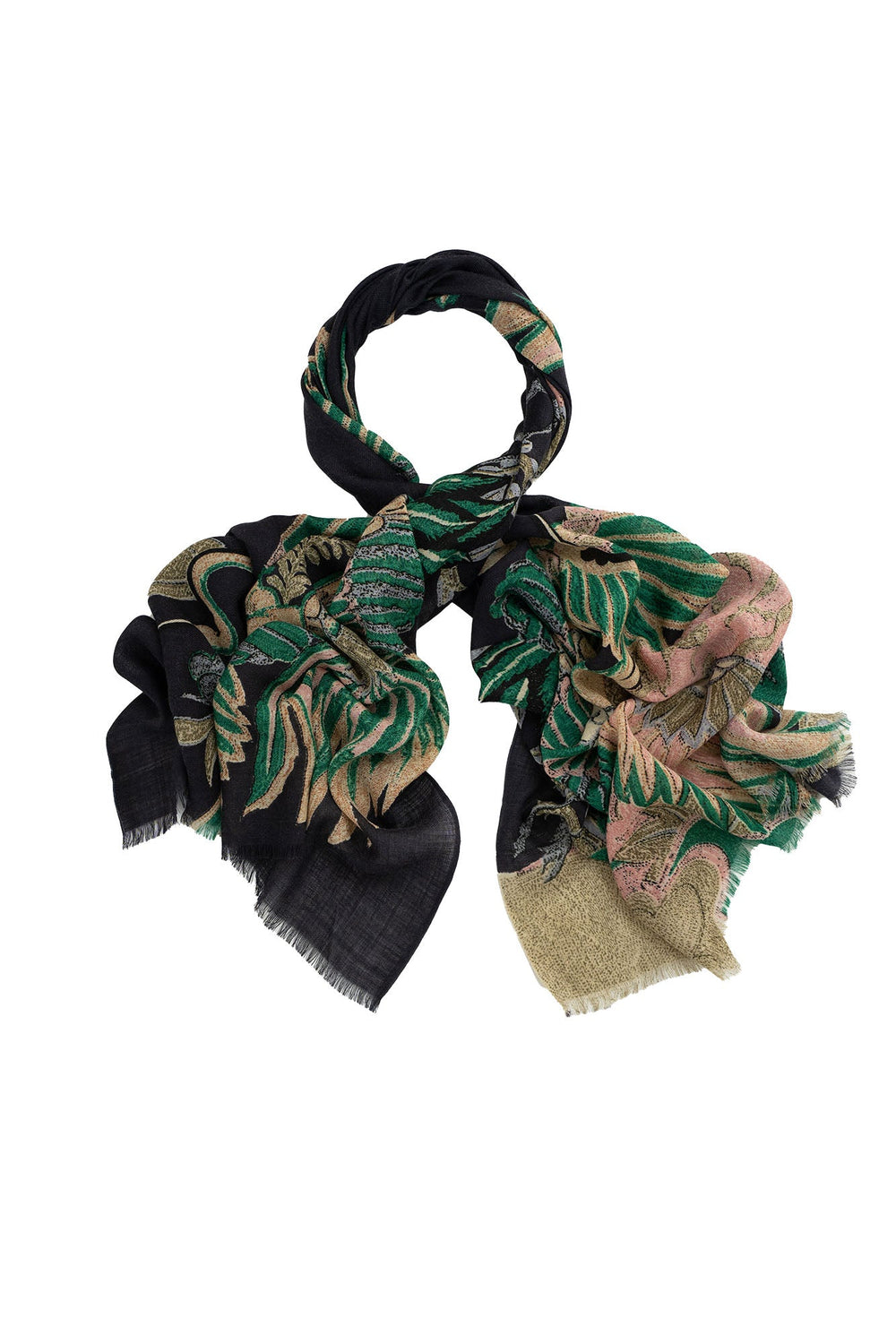 Crane Emerald Wool Scarf - One Hundred Stars