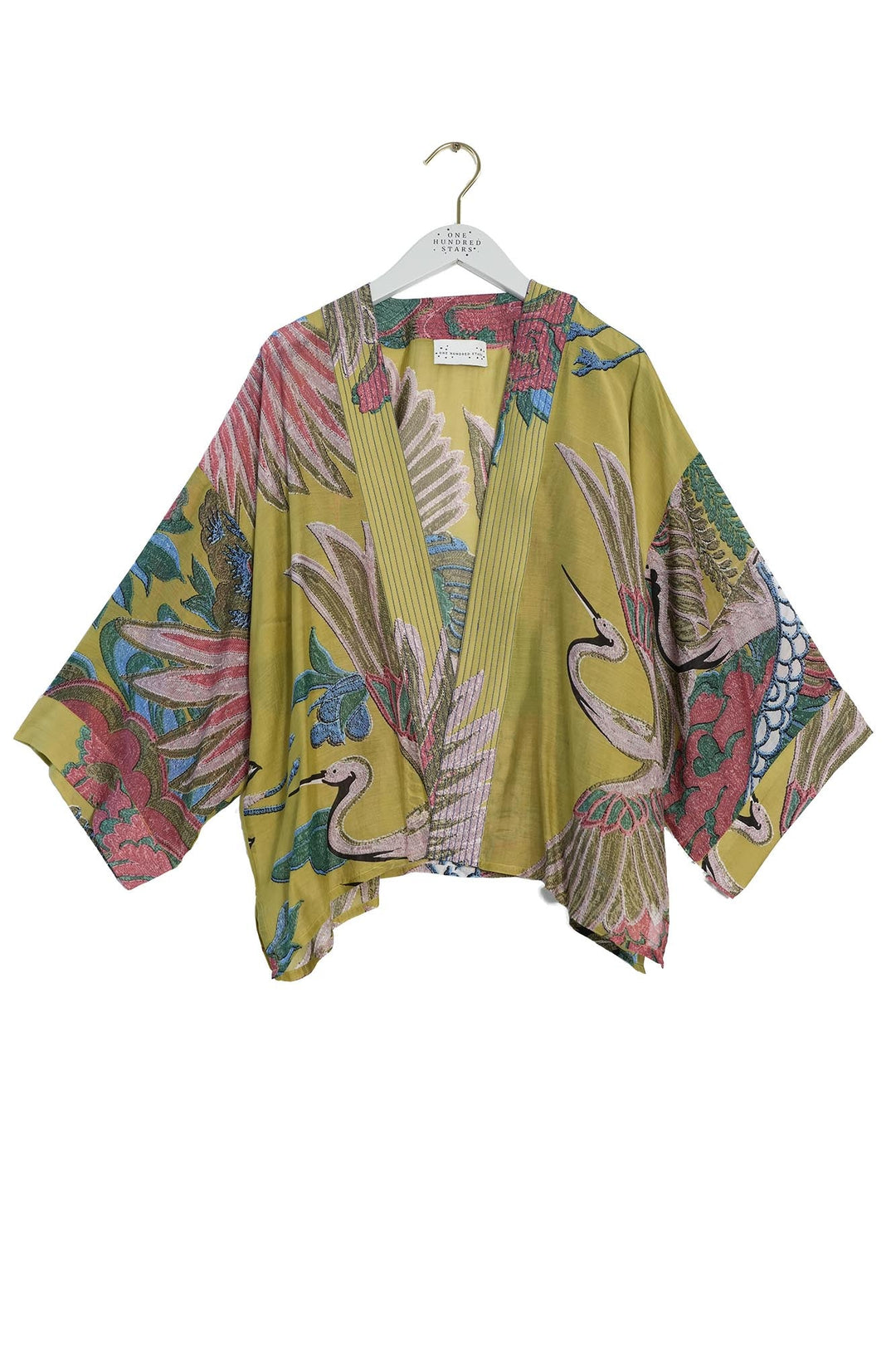 Crane Olive Kimono