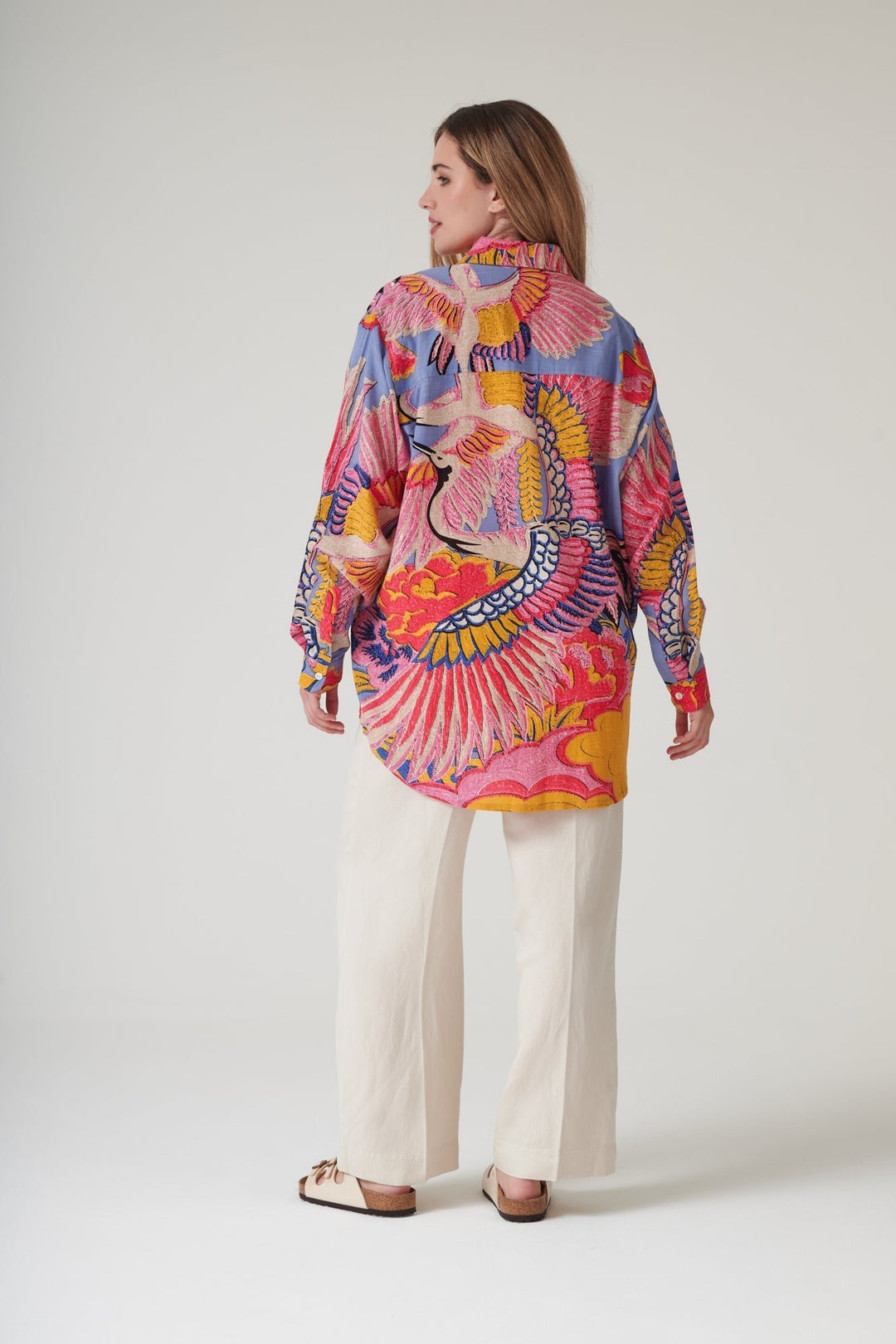 Crane Periwinkle Oversized Shirt - One Hundred Stars