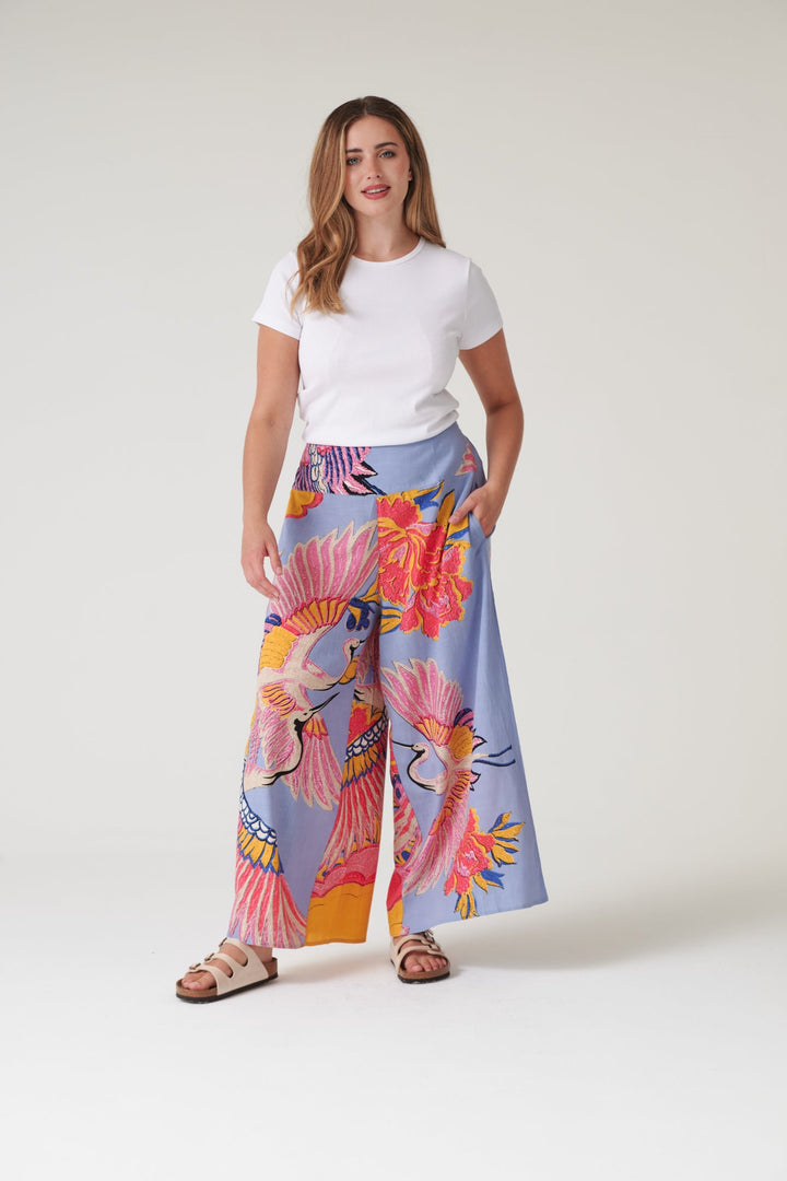 Crane Periwinkle Palazzo Pants - One Hundred Stars