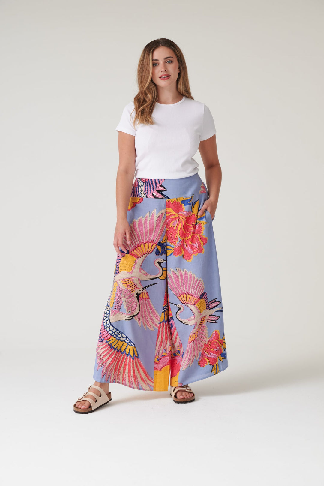 Crane Periwinkle Palazzo Pants - One Hundred Stars