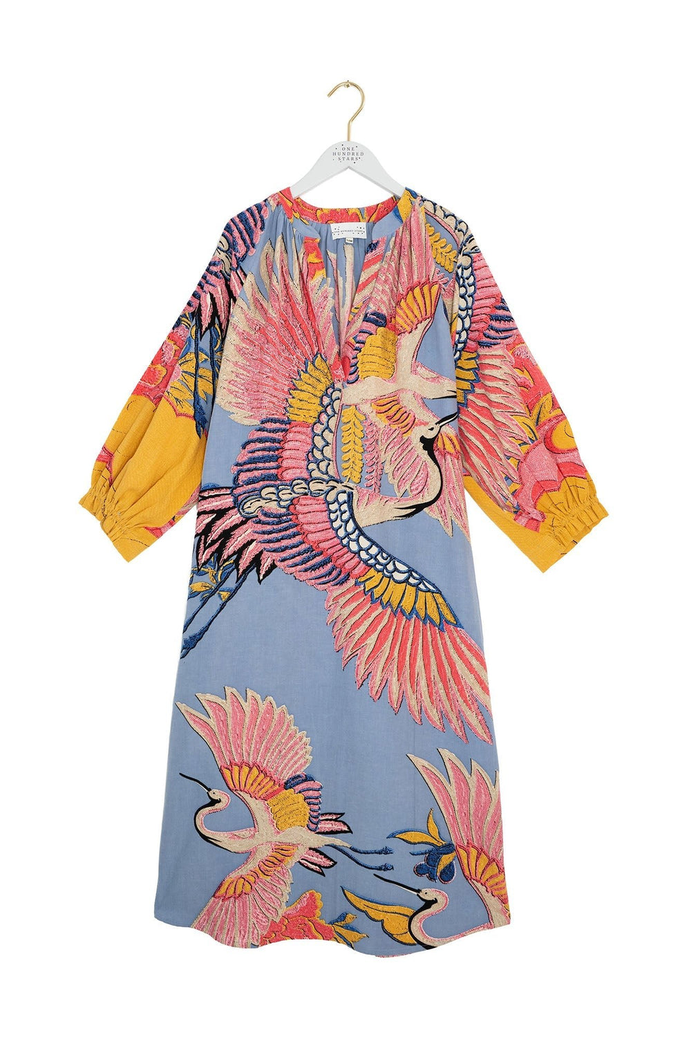 Crane Periwinkle Raglan Dress - One Hundred Stars