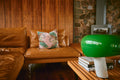 Crane Plaster Pink Velvet Cushion