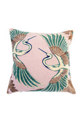 Crane Plaster Pink Velvet Cushion