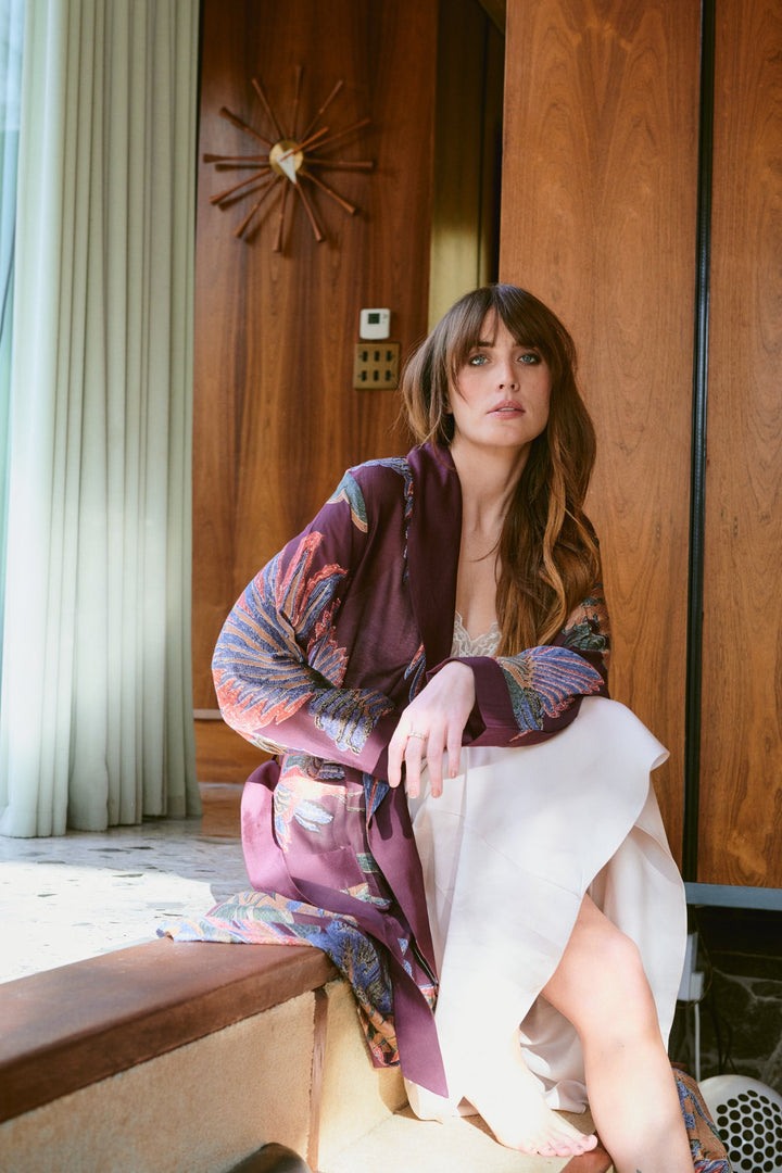 Crane Plum Gown