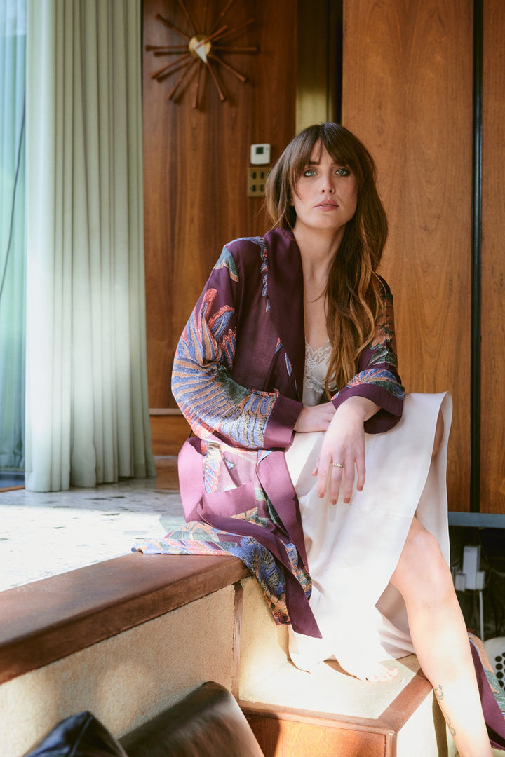 Crane Plum Gown