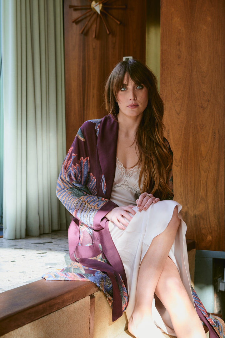 Crane Plum Gown