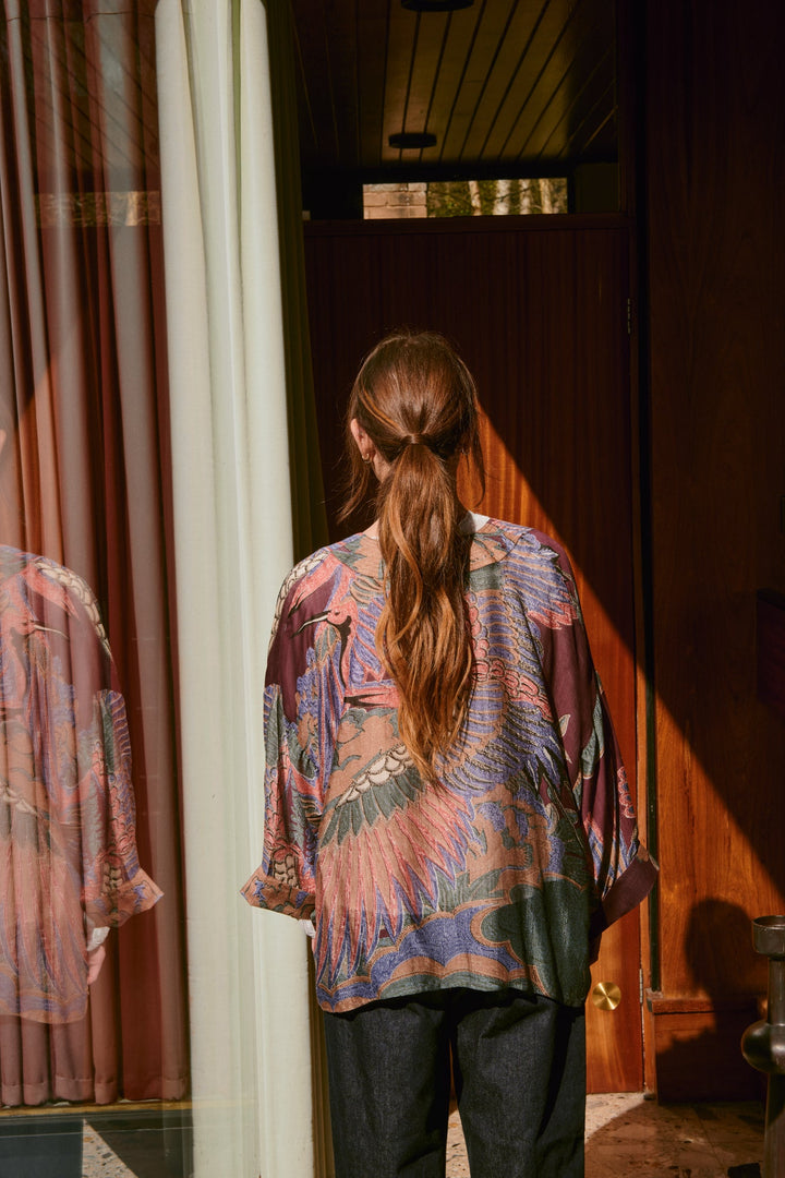 Crane Plum Kimono