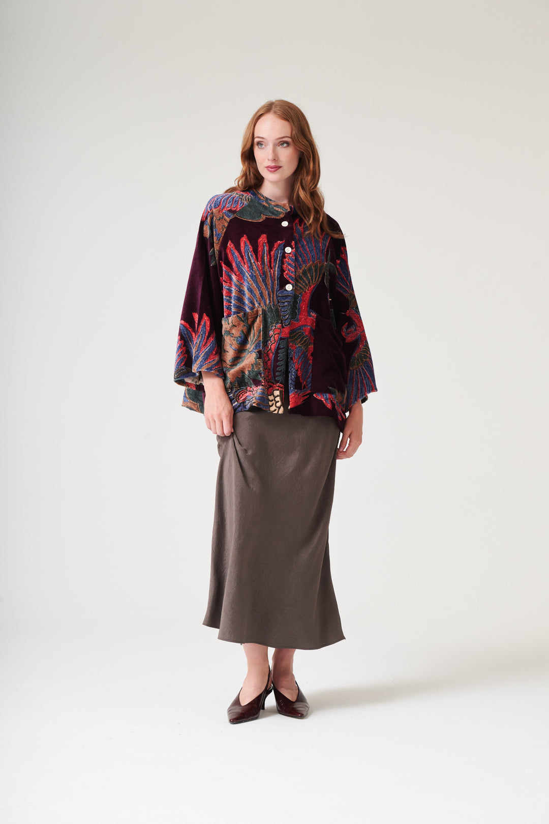 Crane Plum Velvet Jacket - One Hundred Stars