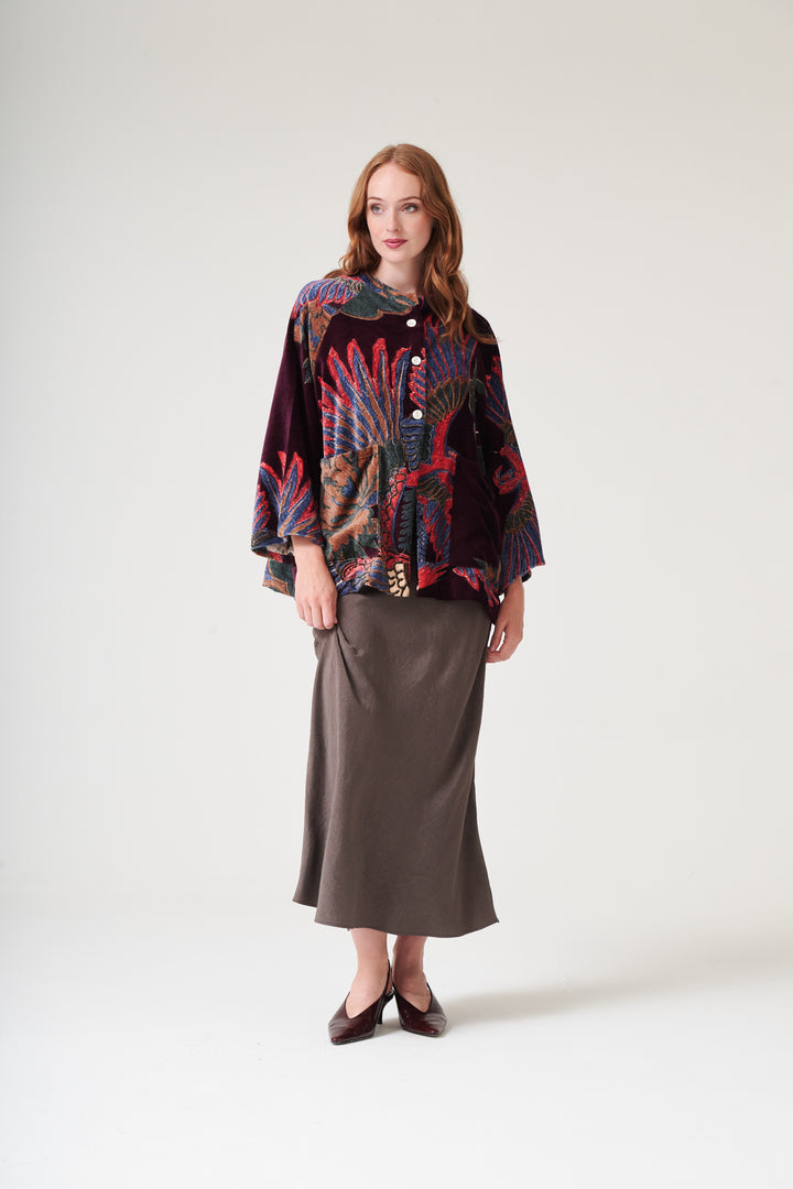 Crane Plum Velvet Jacket - One Hundred Stars