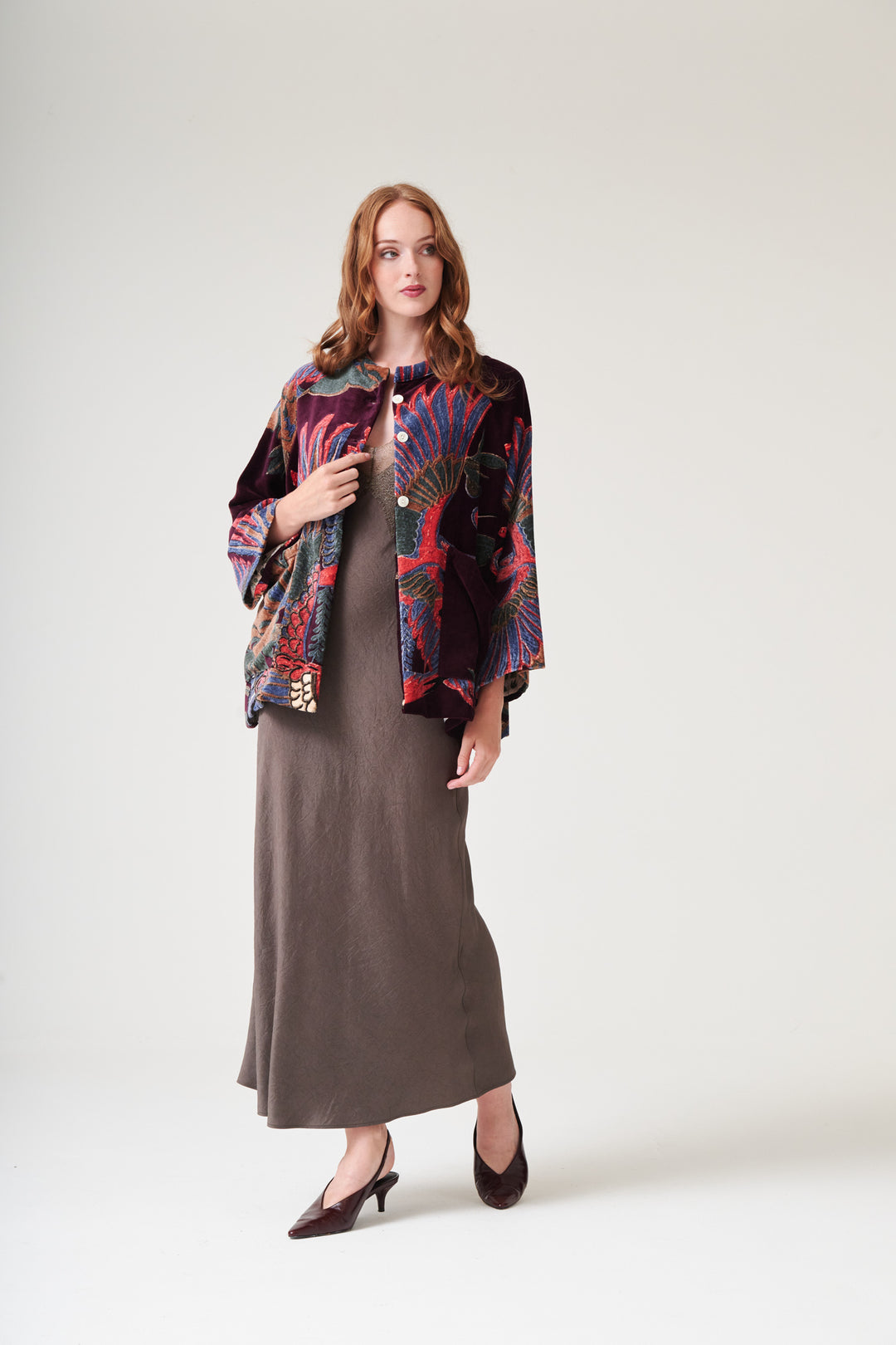 Crane Plum Velvet Jacket - One Hundred Stars