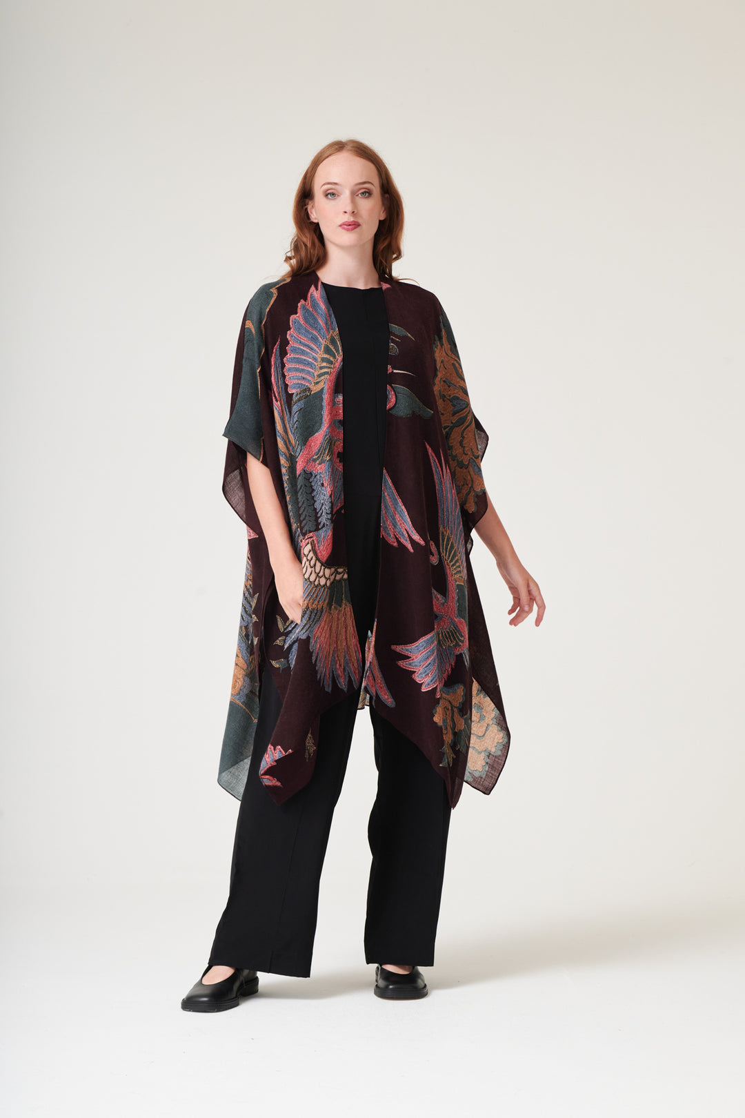 Crane Plum Wool Throwover - One Hundred Stars