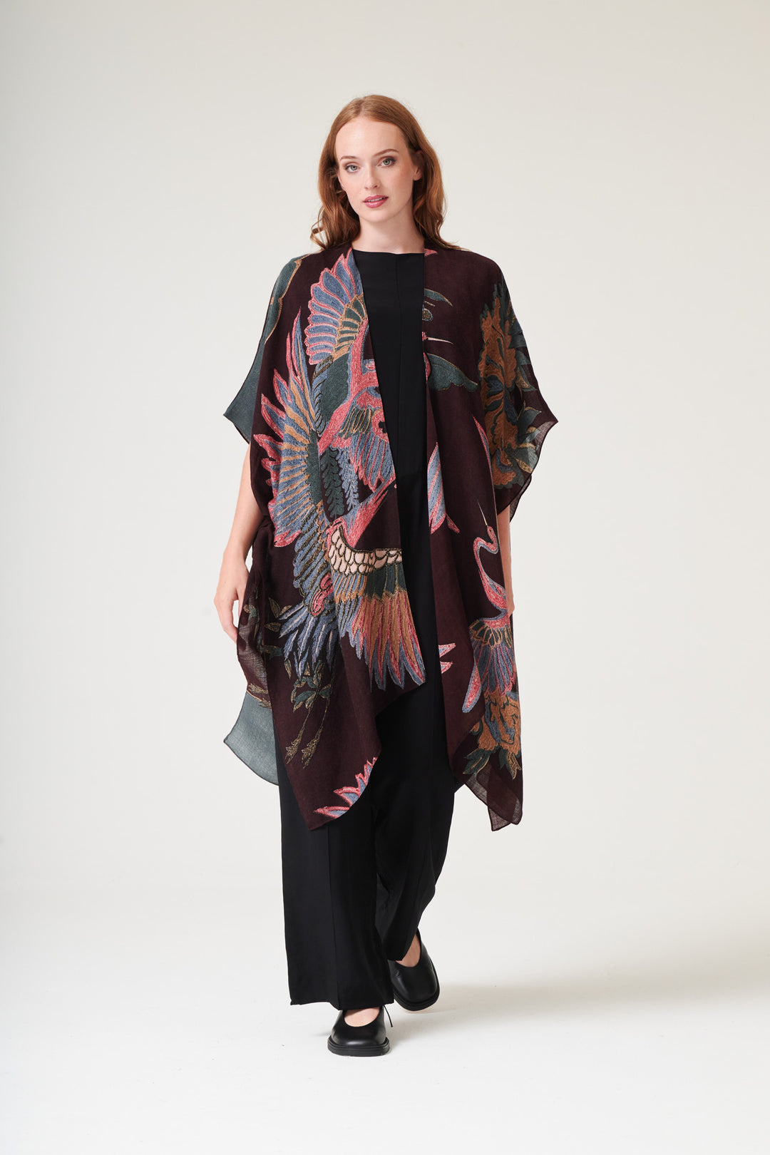 Crane Plum Wool Throwover - One Hundred Stars