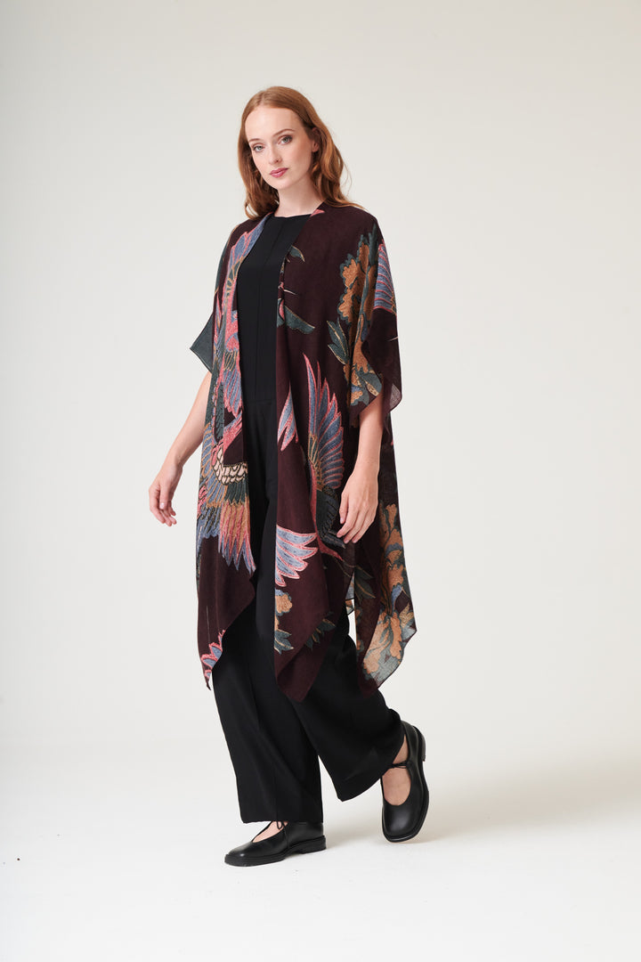 Crane Plum Wool Throwover - One Hundred Stars