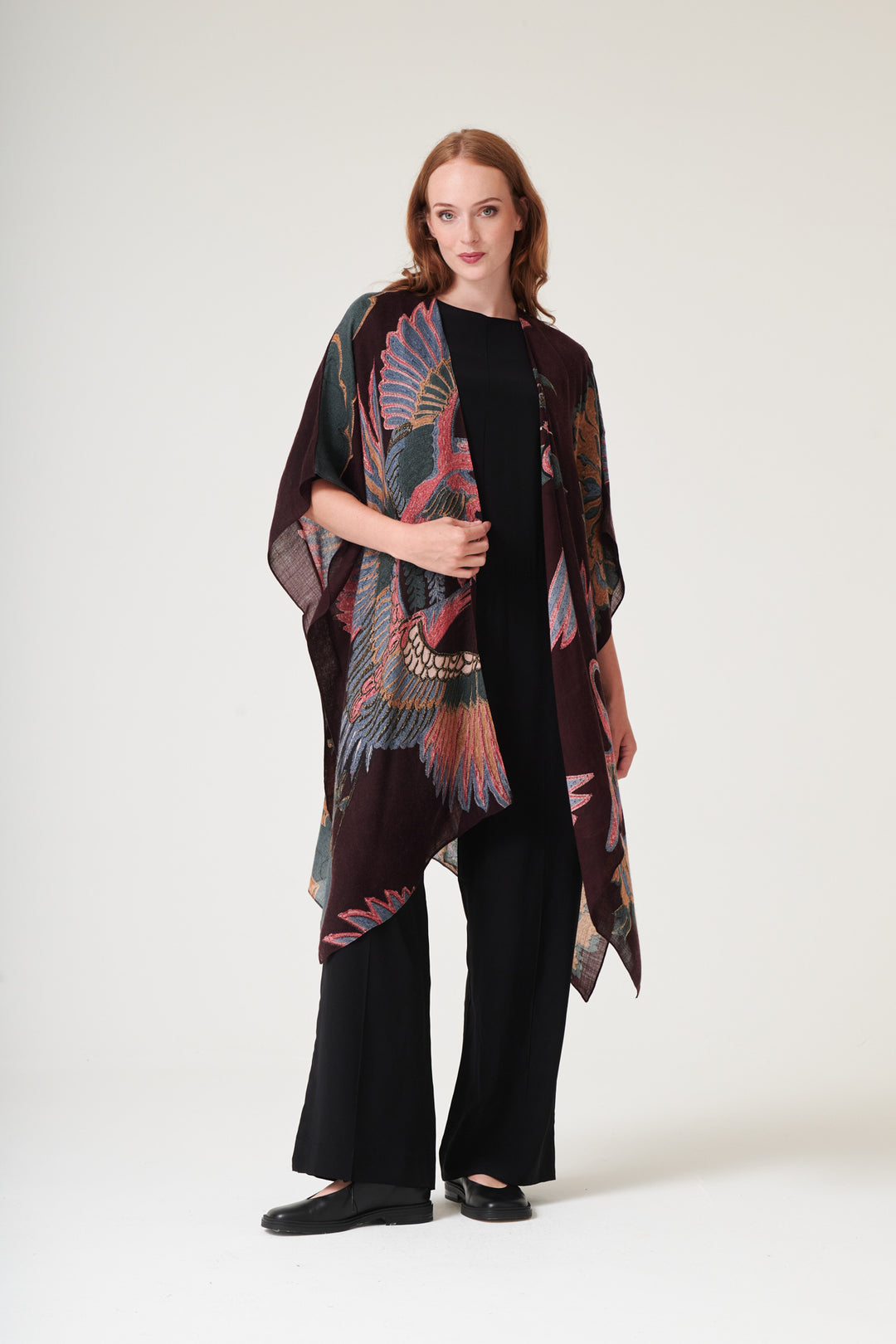 Crane Plum Wool Throwover - One Hundred Stars