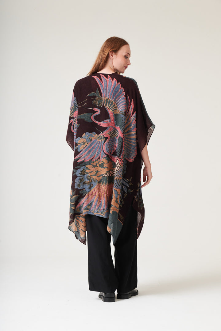 Crane Plum Wool Throwover - One Hundred Stars