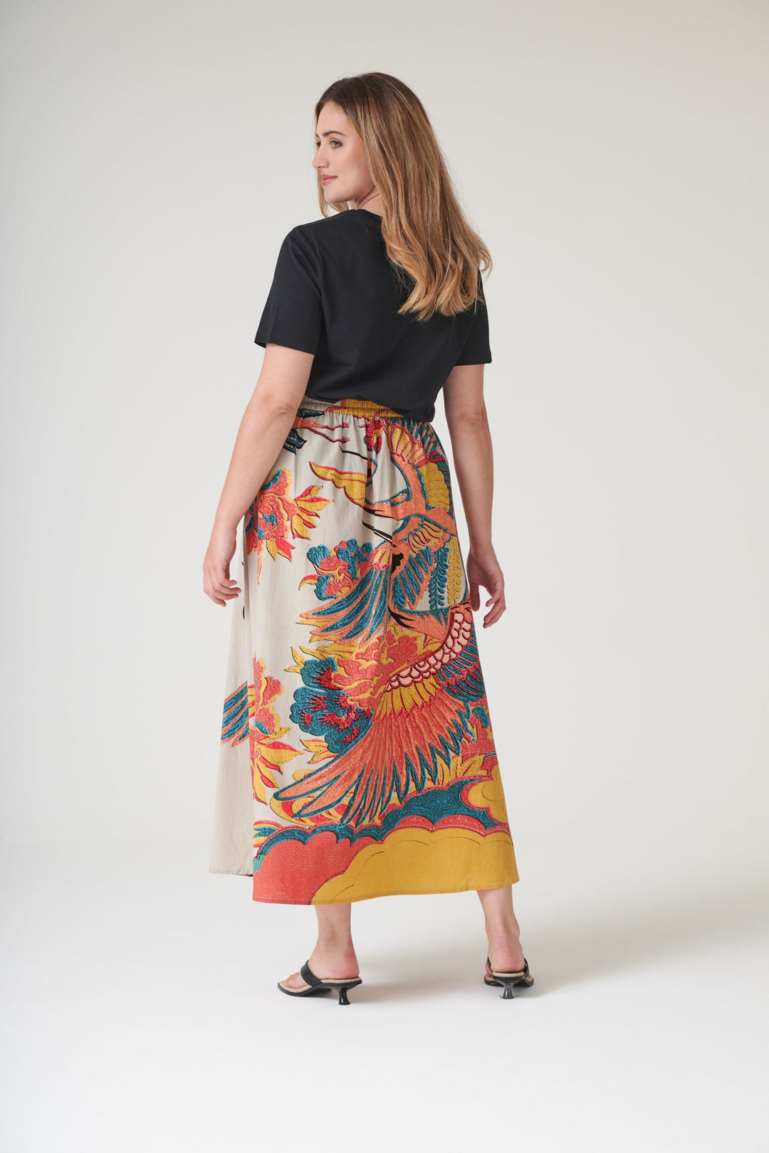 Crane Stone A - line Maxi Skirt - One Hundred Stars