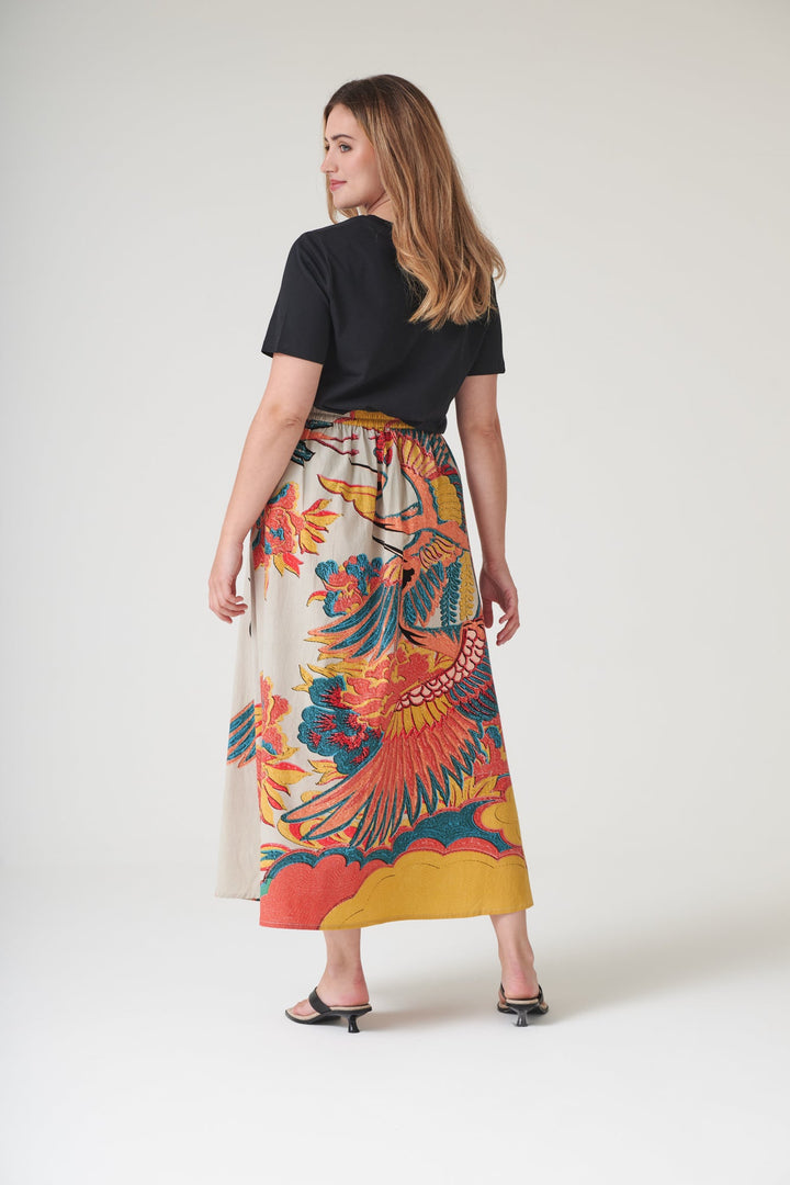 Crane Stone A - line Maxi Skirt - One Hundred Stars