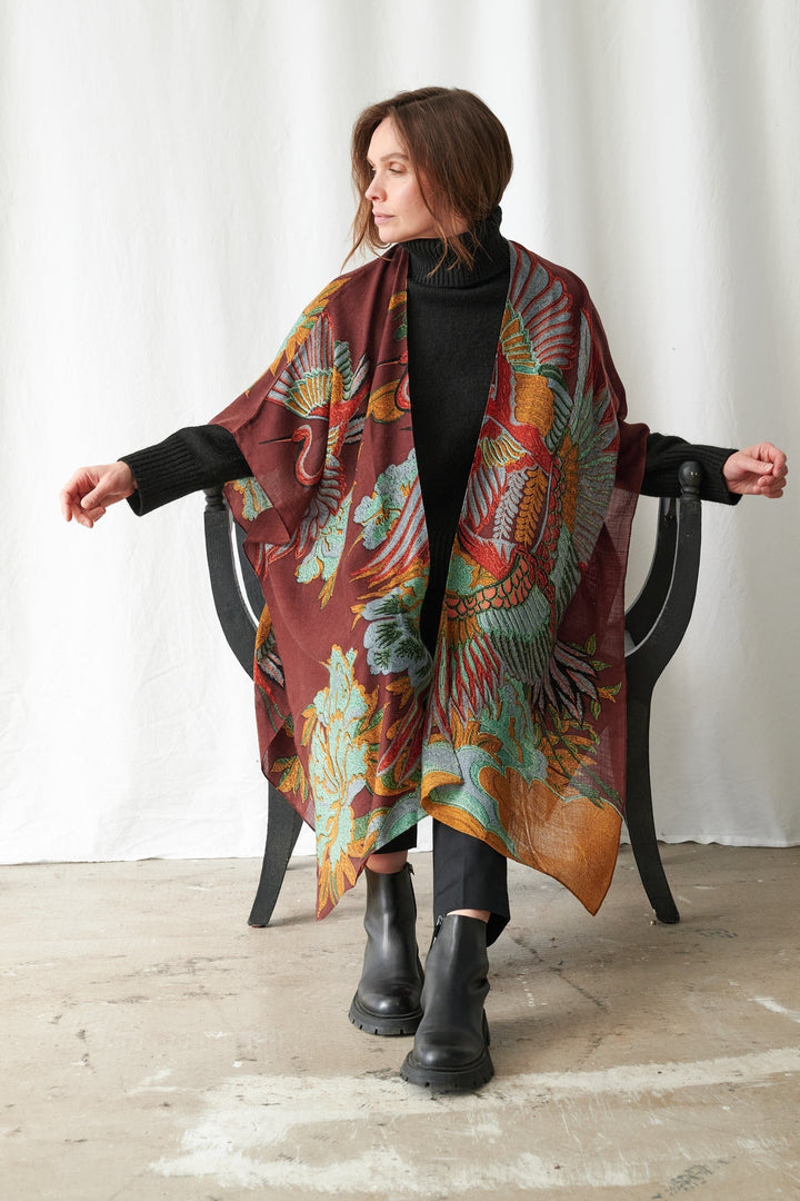 Crane Brown Wool Throwover - One Hundred Stars