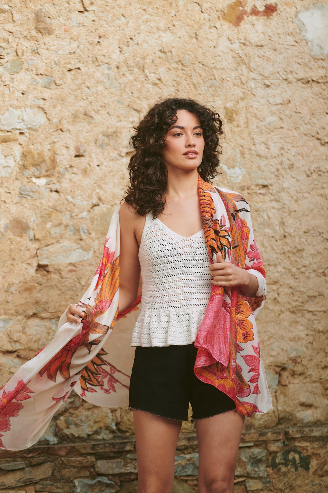 Crane Ecru Scarf - One Hundred Stars