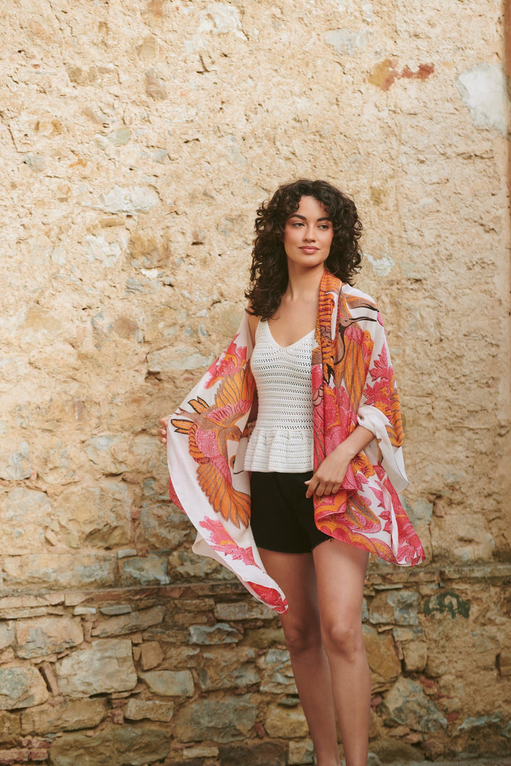 Crane Ecru Scarf - One Hundred Stars