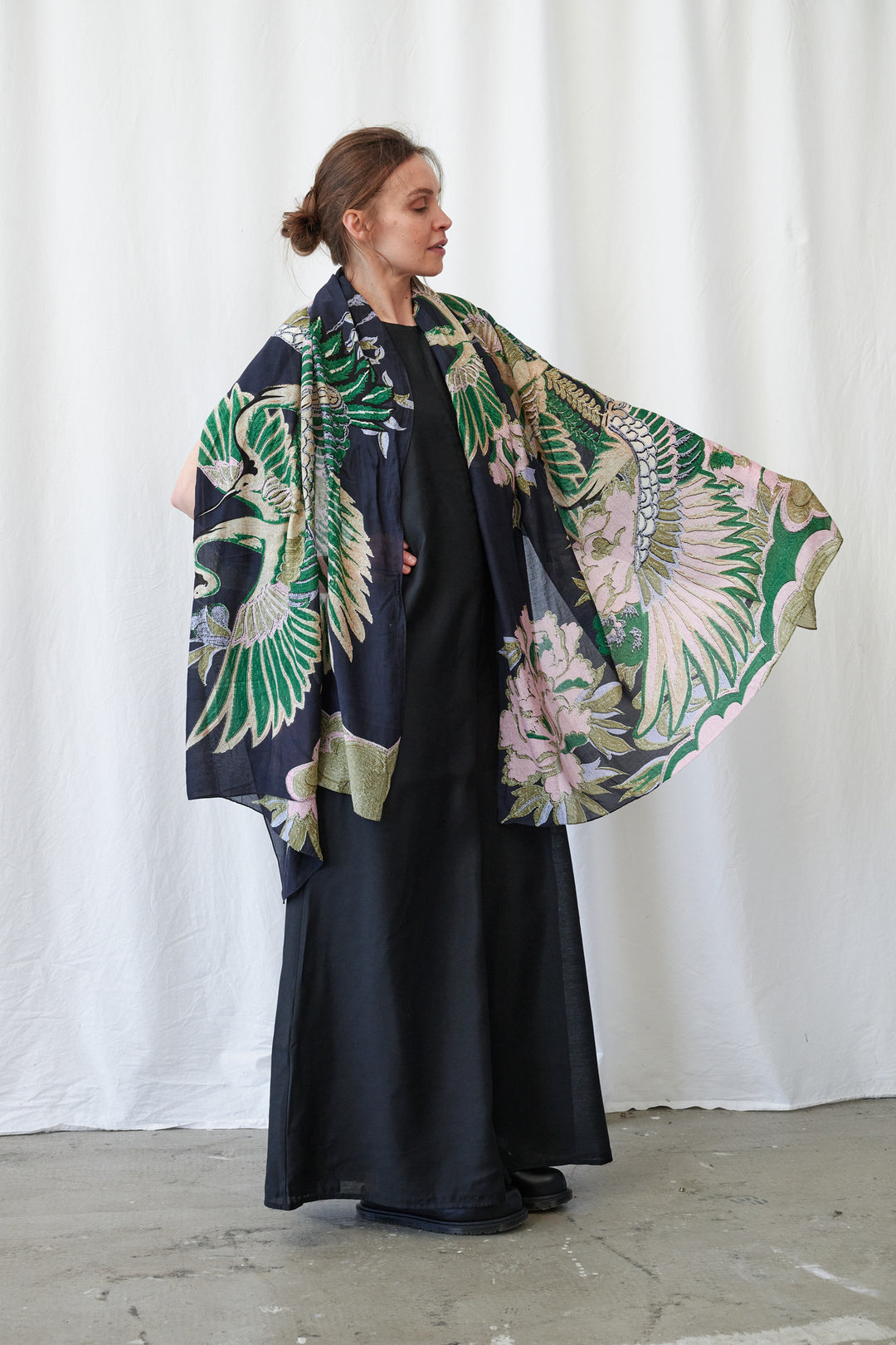 Crane Emerald Scarf - One Hundred Stars