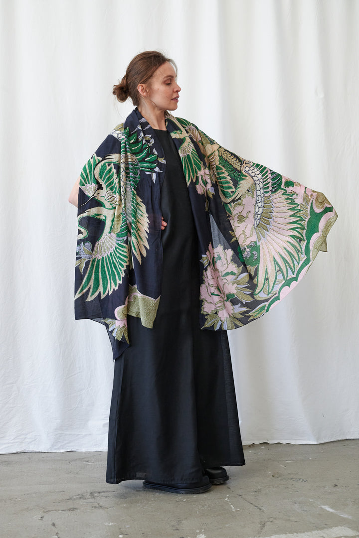 Crane Emerald Scarf - One Hundred Stars