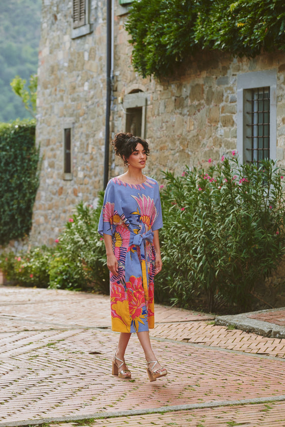 Crane Periwinkle Obi Dress