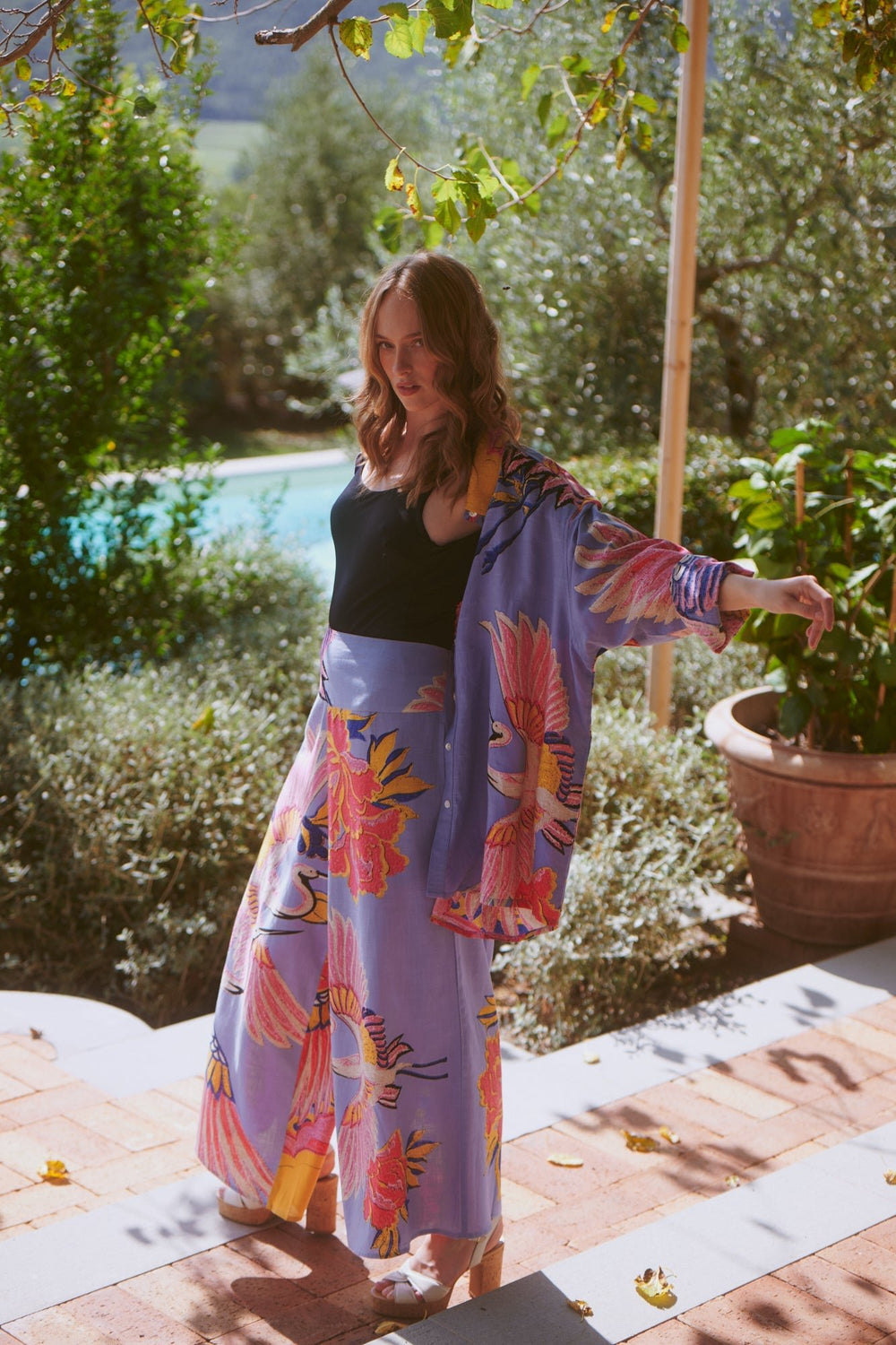 Crane Periwinkle Palazzo Pants - One Hundred Stars