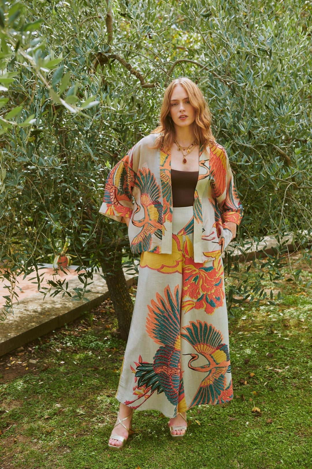 Crane Stone Palazzo Pants - One Hundred Stars