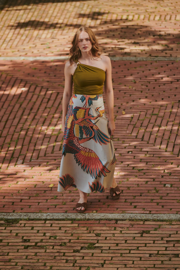 Crane Stone A-line Maxi Skirt – One Hundred Stars