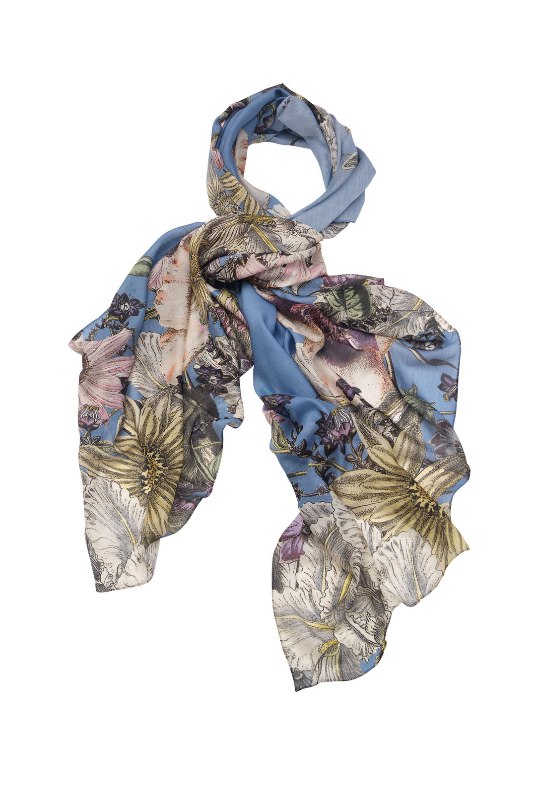 Women's Colour-infused floral Daisy scarf by One Hundred Stars