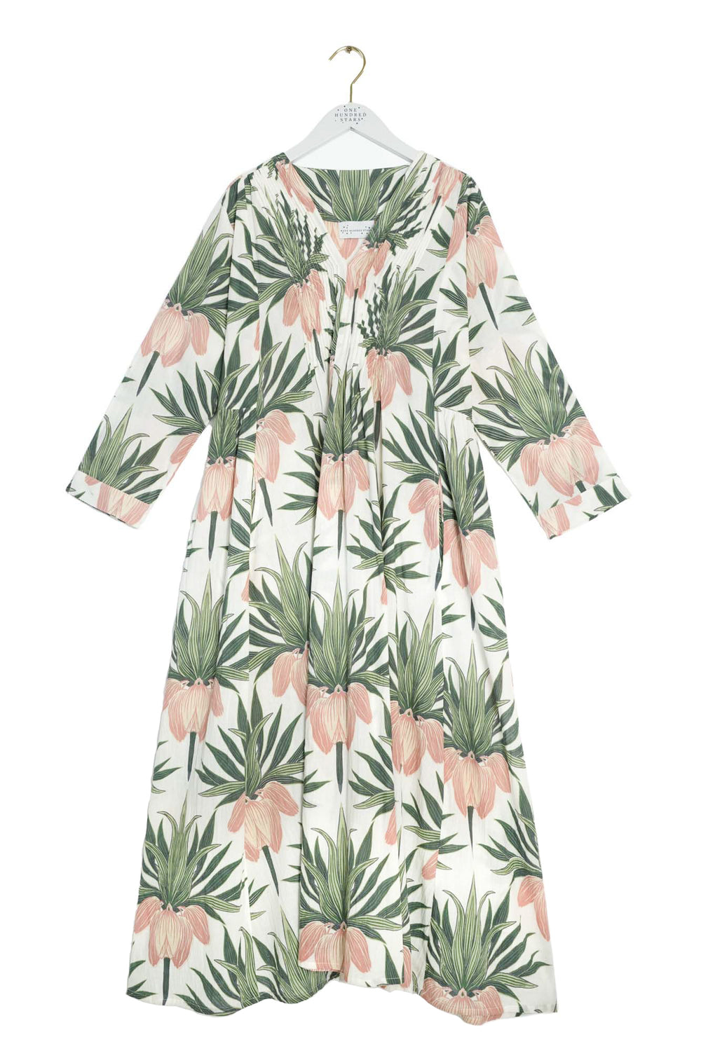Deco Bud Ivory Pinch Pleat Dress - One Hundred Stars