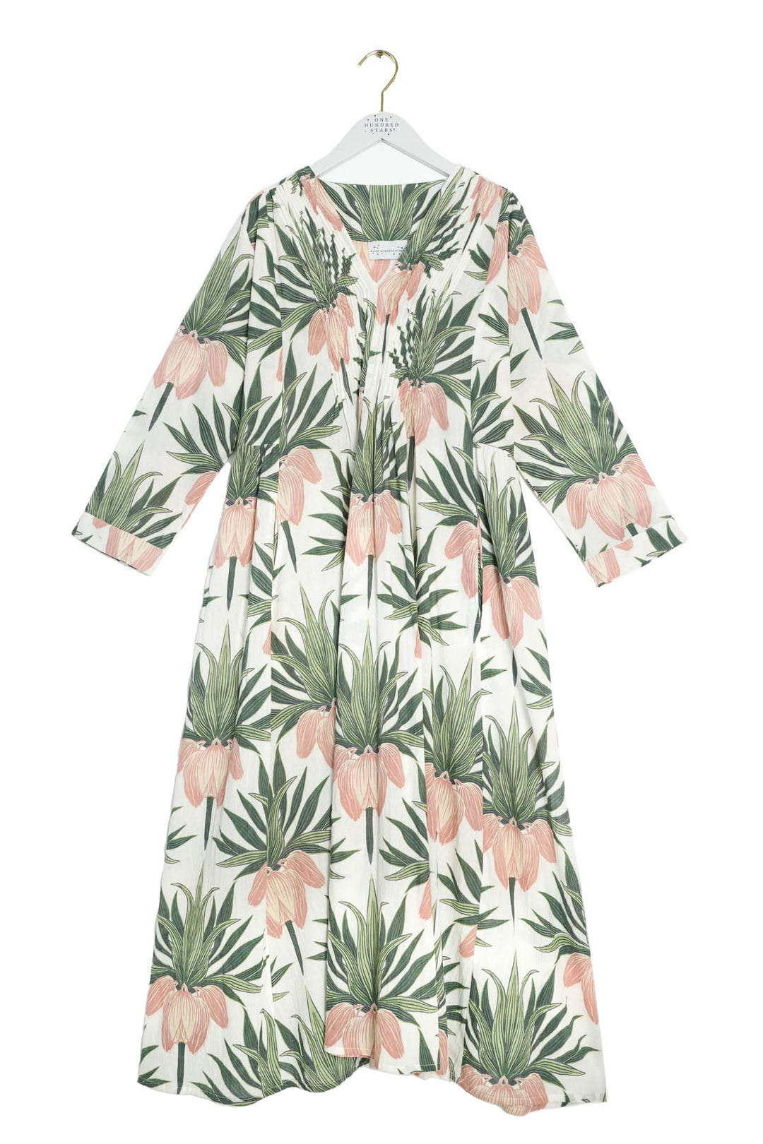 Deco Bud Ivory Pinch Pleat Dress - One Hundred Stars