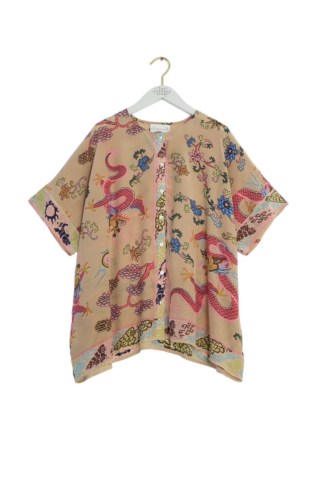 Dragon Sand Tea Blouse - One Hundred Stars