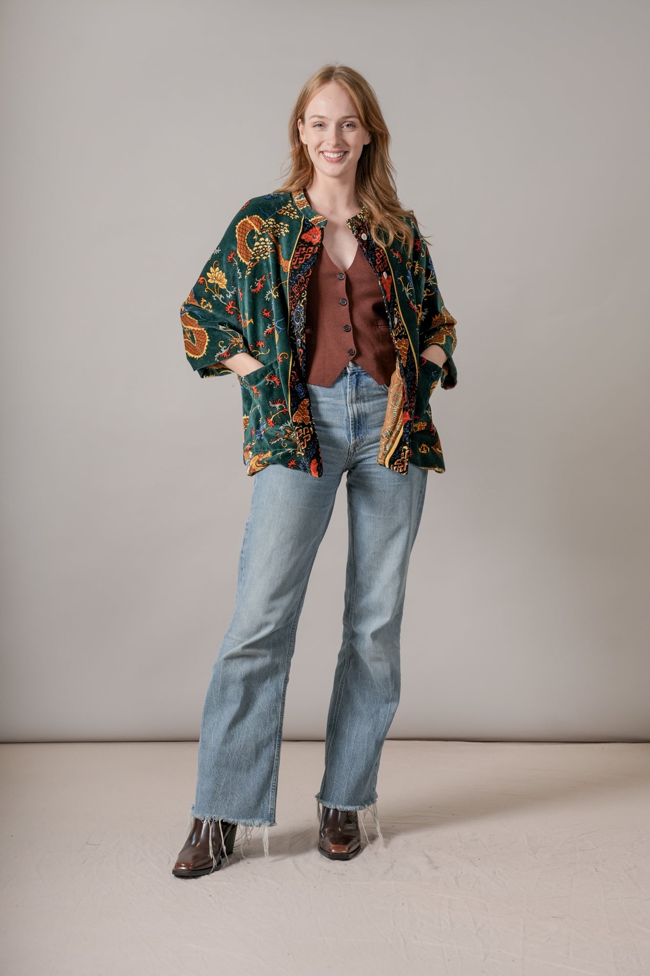Dragon Green Velvet Jacket – One Hundred Stars