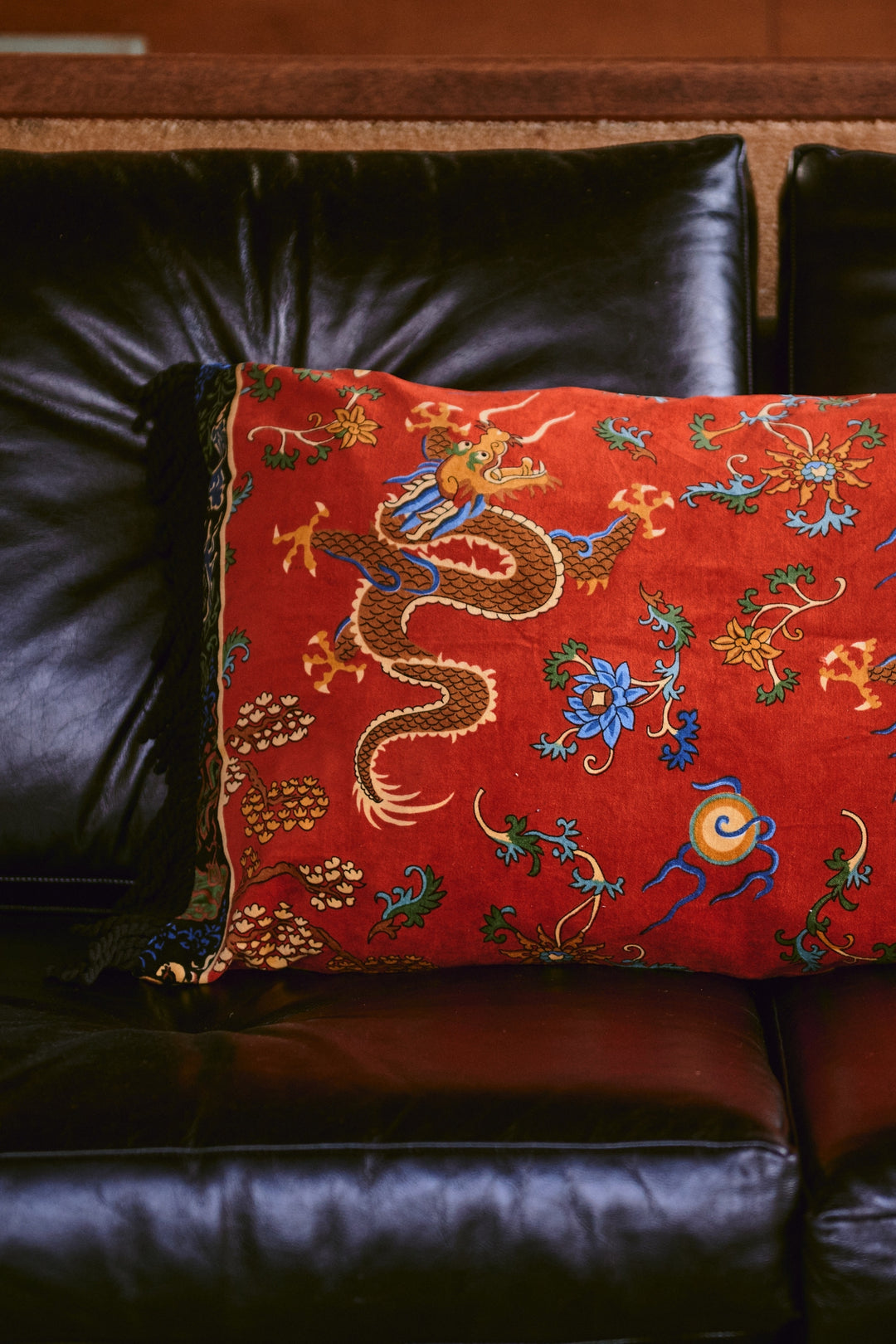 Dragon Rust Rectangle Cushion Cover - One Hundred Stars