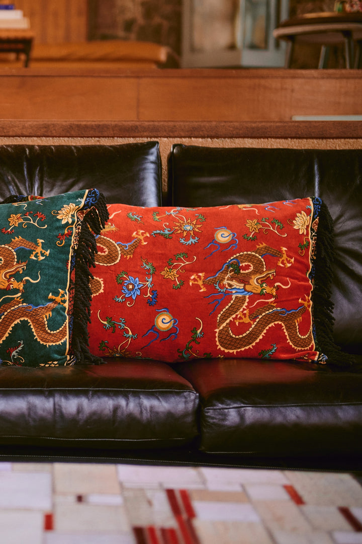 Dragon Rust Rectangle Cushion Cover - One Hundred Stars