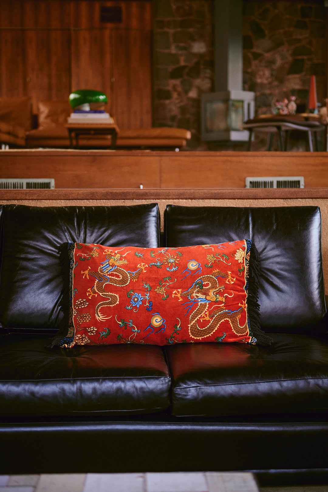 Dragon Rust Rectangle Cushion Cover - One Hundred Stars