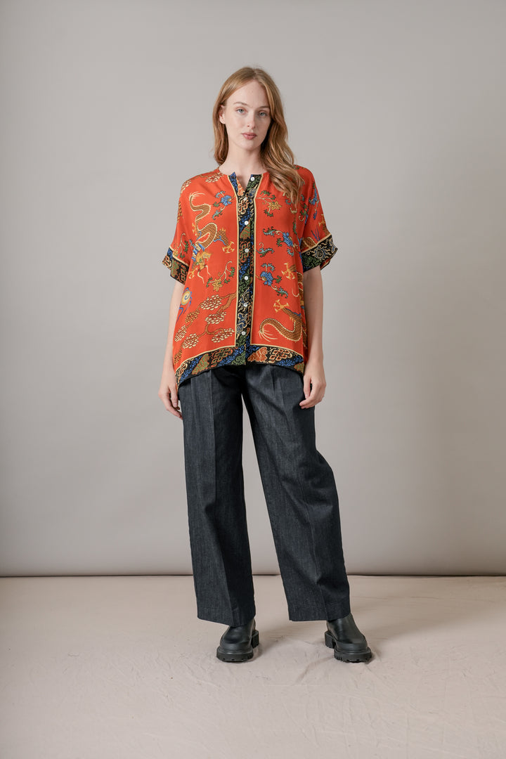 Dragon Rust Tea Blouse - One Hundred Stars